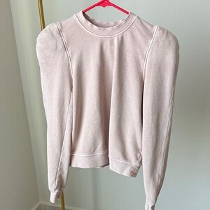 Rebecca Minkoff Pink Puff Sleeve sweatshirt small